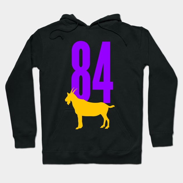 the goat 84 purple minnesota moss goat Hoodie by ahnoun